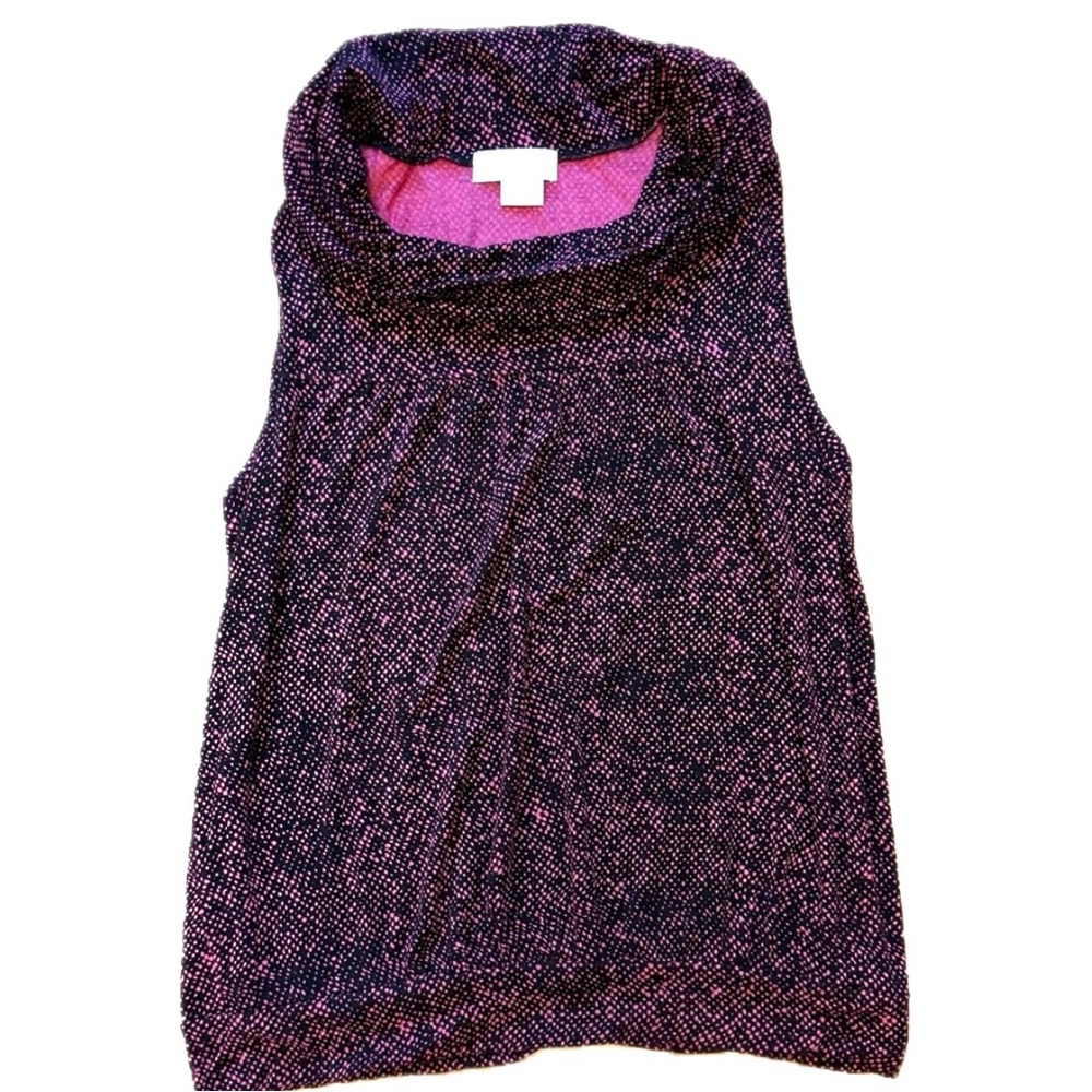 Micheal Kors Pink and Black Sleeveless Cowl Neck Tank